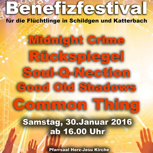 Benefizfestival am 30. Januar 2016 in Schildgen